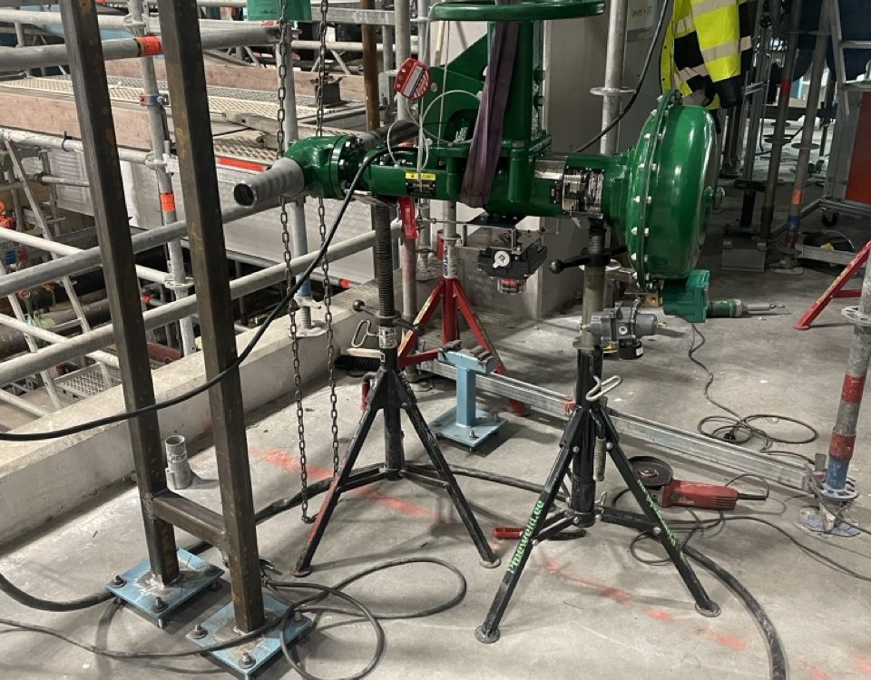 3-way steam valve for superheated steam, industrial piping project