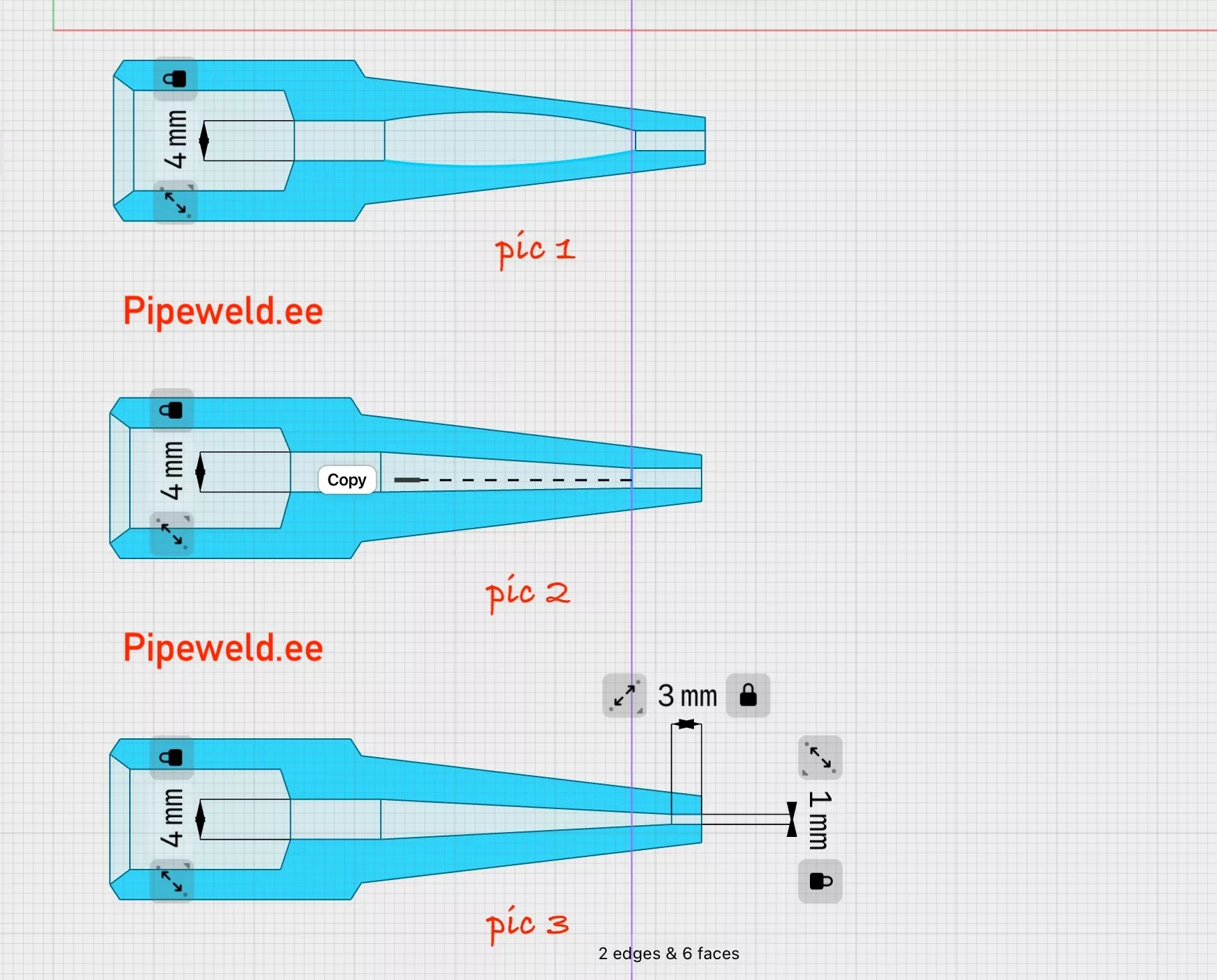 Defects in gas welding torches.