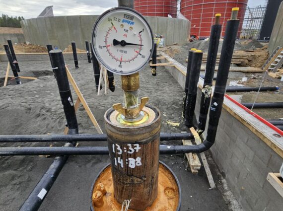 Biogas plant installation